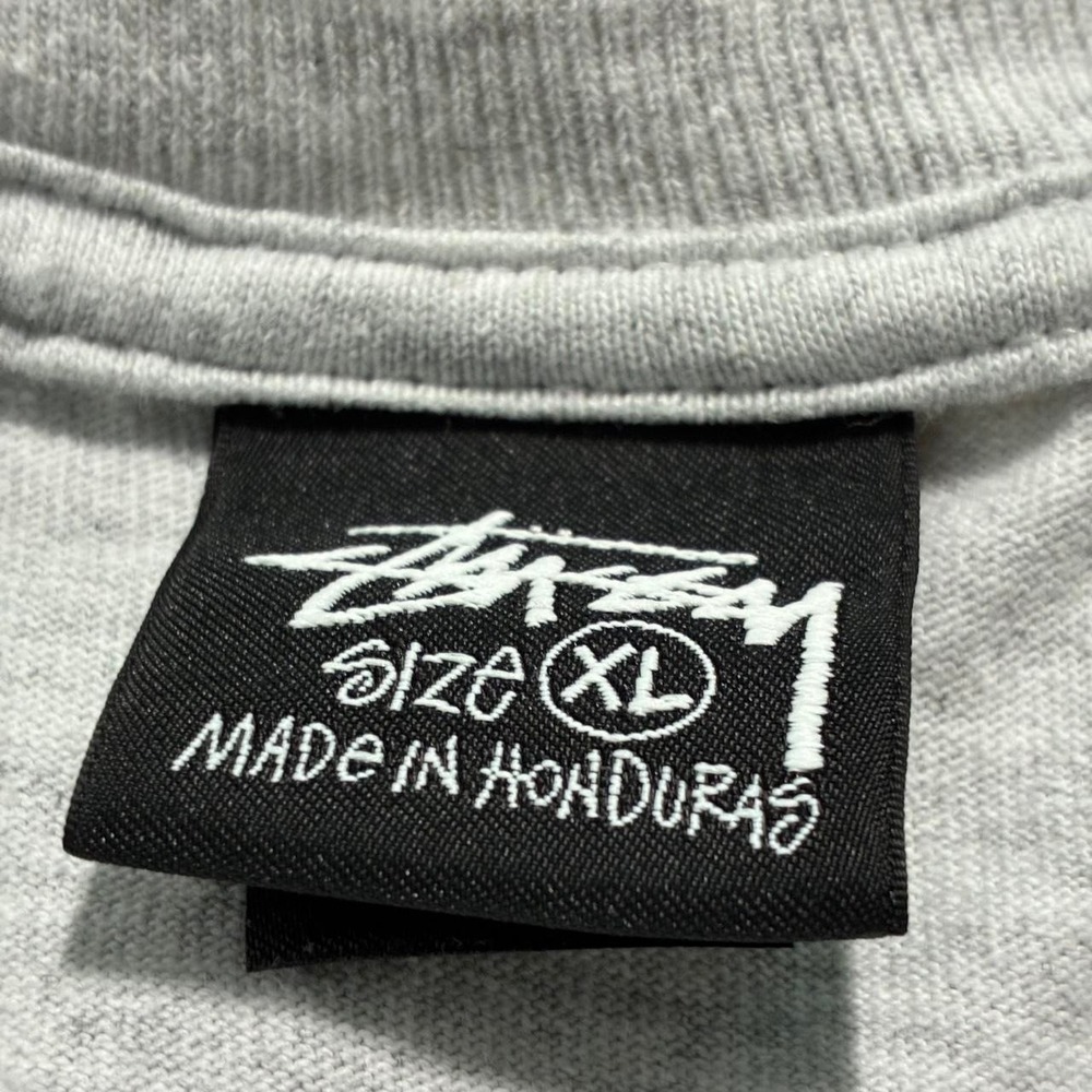 Grey Stussy World tour streetwear skater t-shirt mint condition - Picture 3 of 6